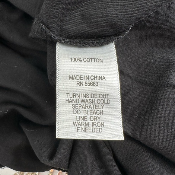 J by Joie Black T-Shirt with Rhinestone Trim Hem size Small Short Sleeve NWT - Picture 10 of 11